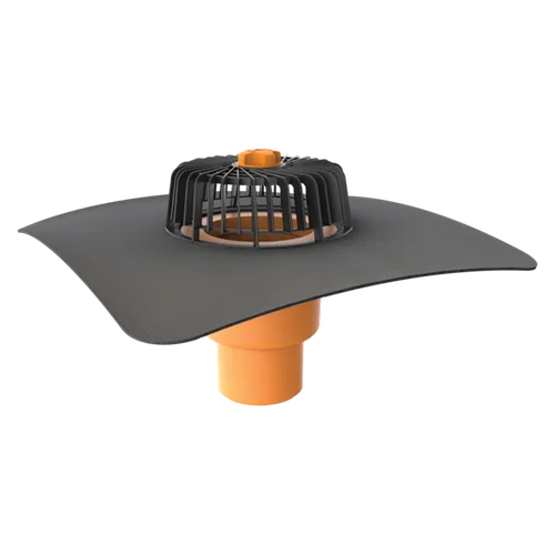 Flachdachablauf DN110 doppelwandig mit selbstklebender EPDM Covertape Manschette