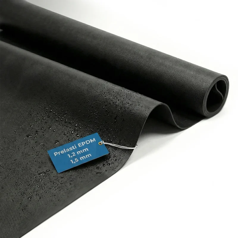 Prelasti S EPDM-Dichtungsbahn 1.2mm und 1.5mm für Flachdach- und Gründachabdichtungen