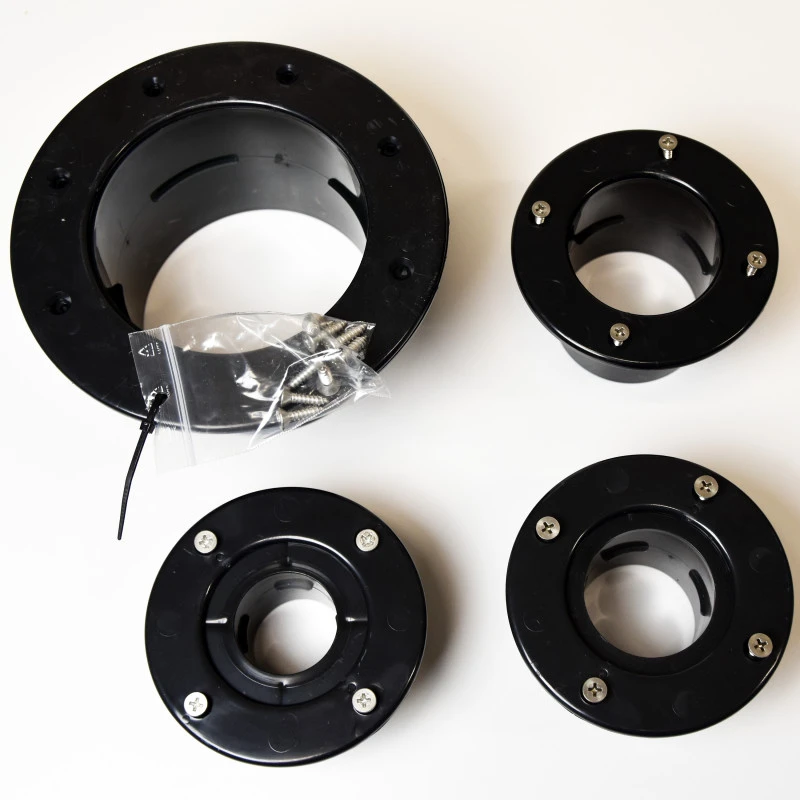 ABS Tankdurchführung Folienflansch zur Abdichtung von PVC-Rohren 40-110mm in Teich und Filteranlagen